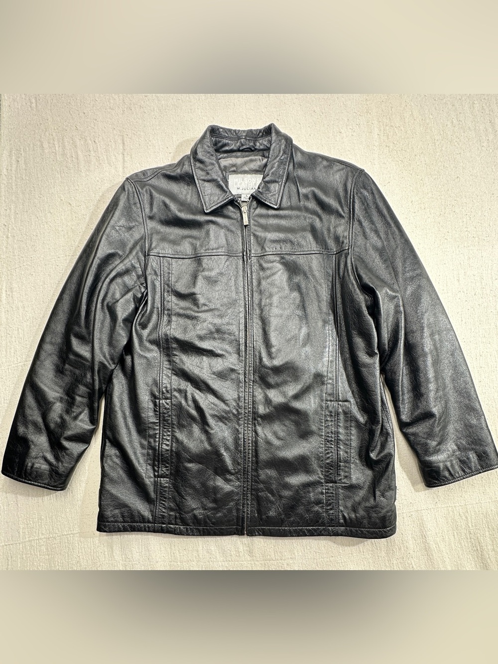 Wilsons Leather M Julian Black Genuine Leather Jacket Men’s Large Car Coat x